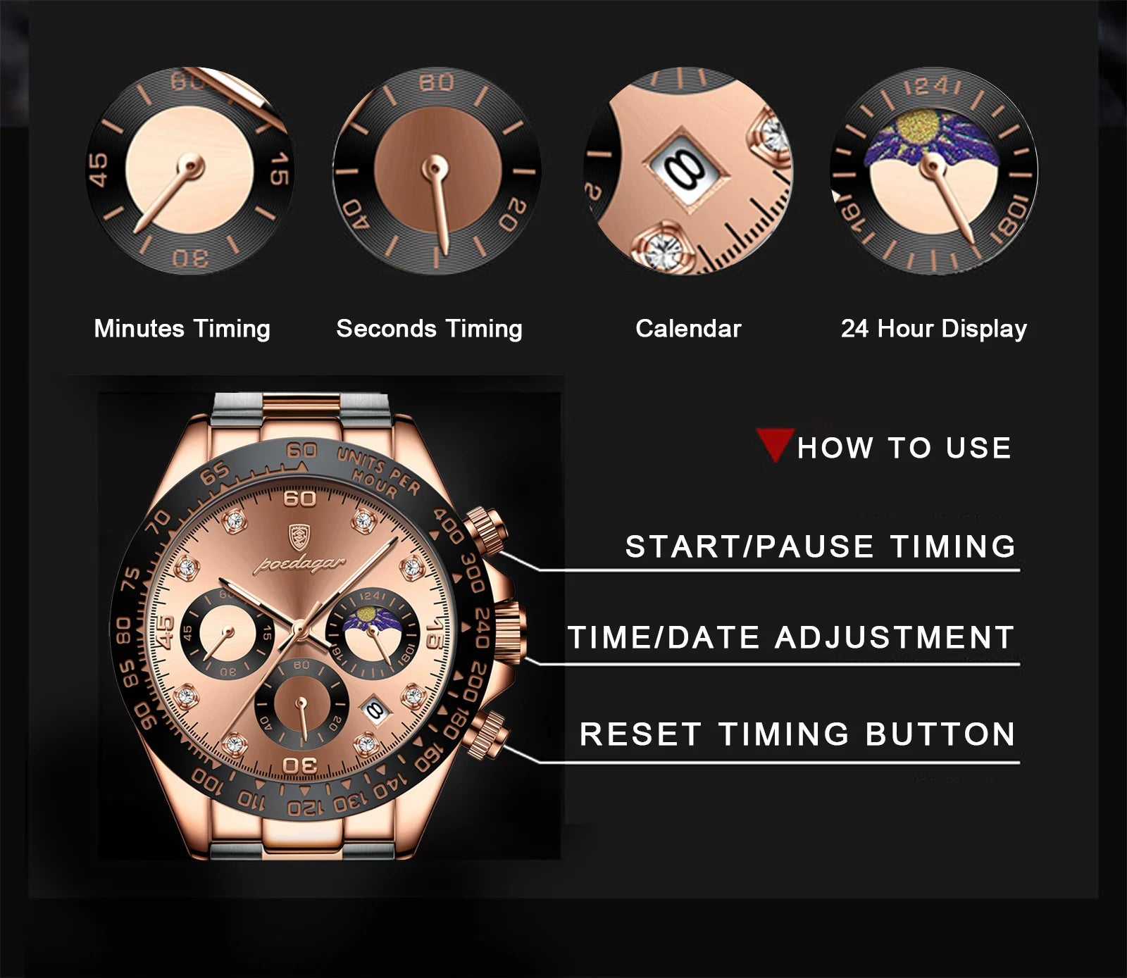 Reloj de Hombre - Estilo Robusto y  Funcional